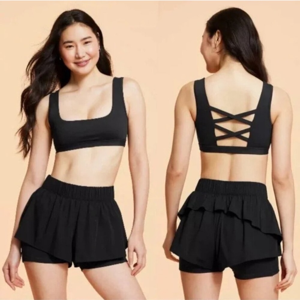 NWT Blogilates Crisscross Bra, Jet Black, Size Small S